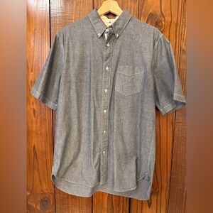 Rag & Bone Men's Gray Short Sleeve Shirt, Large